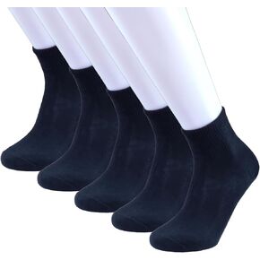 Mens Short Socks Ankle Running Socks Low Cut White Crew Short Socks for Men Golf Baseball Quarter Socks 5 Pairs