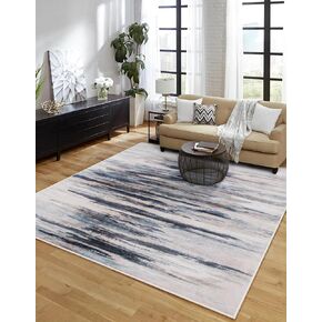 Lahome Abstract Rugs for Entryway, 2X3 Soft Kitchen Rugs Non Slip Washable Rugs, Modern Foldable Door Mat Indoor Entrance Low-Pile Throw Rug for Bedroom Bathroom(2x3ft,Blue/Multi)