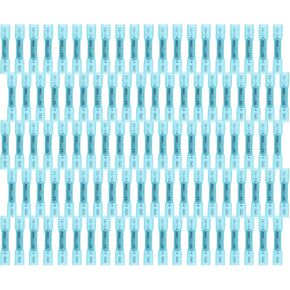 16-14 AWG Blue 100pcs Heat Shrink Butt Connectors Kit, Insulated Waterproof Electrical Marine Automotive Wire Crimp Terminals, Butt Splice for Marine, Boat, Stereo, Cable Wiring