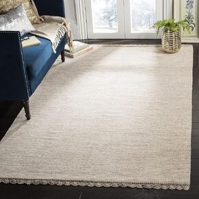 SAFAVIEH Montauk Collection Accent Rug - 3' x 5', Beige, Handmade Cotton, Ideal for High Traffic Areas in Entryway, Living Room, Bedroom (MTK615R)