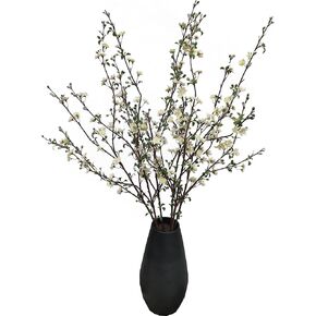 ATFL Artificial Plum Blossom Flowers,6 Pcs Light Pink Cherry Blossom Flowers,Fake Branches for Vase,Faux Cherry Blossom Stems for Table Accessories Party Beach Theme Office Home Decor (Light Pink)…
