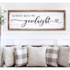 UPPER DECOR Sweet Dreams Wall Decor Above Bed 42''×15'' Large Bedroom Wall Sign Farmhouse Bedroom Sign Wood Framed Guest Room Decor Master Bedroom Wall Decoration
