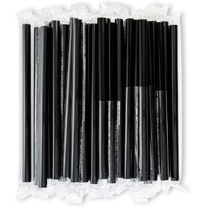 Jumbo Smoothie Straws Extra Wide - Individually Wrapped 100 Pack, BPA Free Milkshake Straw 0.47" Multi Colored Large Disposable For Boba Tea, Extra Durable Thick Restaurant Quality - by DuraHome