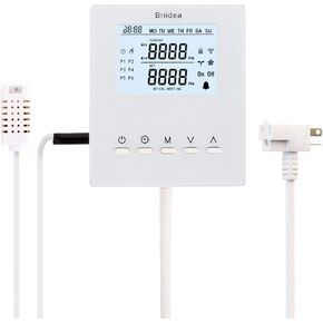 CO2 Controller, Briidea Newest CO2 Monitor with Remote CO2 Sensor, Photocell for Day and Night Control, Programmable Function to Prevent CO2 Waste for Grow Room Greenhouse