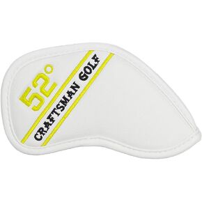 Craftsman Golf 1pc or 1set Synthetic Leather White Golf Club Head Cover Wedge Iron Protective Headcover 48° 50° 52° 54° 56° 58° 60° 62° 64° Also Available for Personized Cover