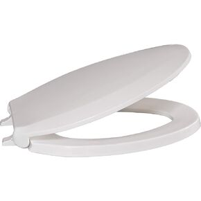 Centoco Black Toilet Seat Elongated, Toilet Seat Cover, Closed Front with Cover, Commercial, Heavy Duty Hinge and Stainless Steel Hardware, Plastic, Made in the USA, ‎DS800STS-407