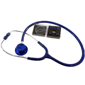 Dual Head Stethoscope, Deluxe-Lite, Adult, Latex Free, Navy, 1 ea