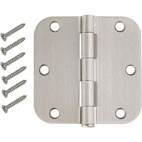 Y&Y Decor Satin Nickel 3.5" x 3.5" Door Hinges with 5/8" Radius Corners Brushed Nickel (30 PACK)