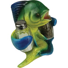 Rivers Edge Products Salt and Pepper Shakers Set, Unique Poly Resin and Glass Spice Dispenser, Novelty Kitchen Counter Decor, Crawfish