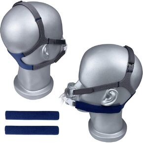 C-Pap Headgear Straps Replacement Amara View Headgear Strap Size Large with 2 Pack C-Pap Strap Covers Compatible with Respironics Amara Full Face C-Pap Mask