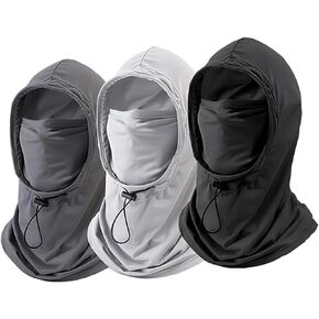 3 Pack Summer Balaclava Sun UV Protection Hood Breathable Face Cover Full Head Mask for Cycling Motorcycle Fishing Multi