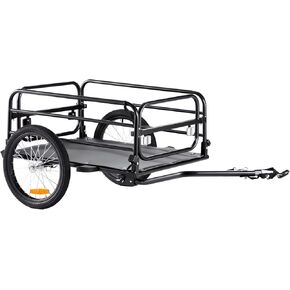 VEVOR Bike Cargo Trailer, 88/100/160 lbs Load Capacity, Heavy-Duty Bicycle Wagon Cart, Foldable Compact Storage with Universal Hitch