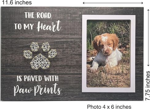 Dog Picture Frame 5x7 in Photo, Dog Memorial Gifts for Loss of Dog, Pet Memorial Gifts for Dogs, Dog Memorial, Dog Remembrance Gift, Dog passing away gifts (Live Love Woof) in Saudi Arabia