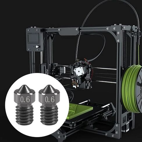 3D Printer Nozzle 0.6mm Hardened Steel Nozzle 0.6mm Extruder Print Head for 1.75mm Filament V5-V6 3D Printer Prusa I3 (12PCS) in Saudi Arabia