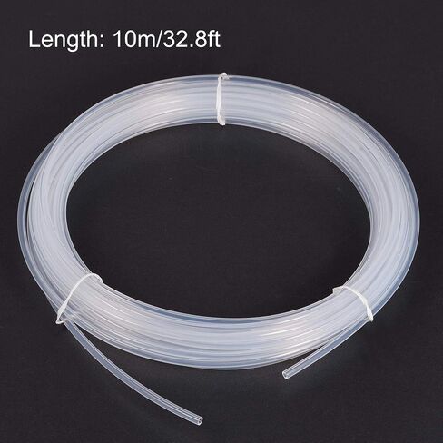Uxcell PTFE خرطوم أنابيب ارتفاع درجة الحرارة أنبوب الأنابيب العازلة خرطوم طابعة ثلاثية الأبعاد 2 مم معرف × 4 مم OD × 32.8 قدم شفاف in Saudi Arabia