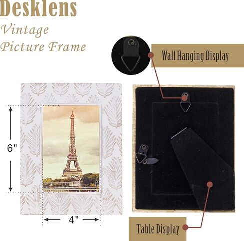 إطار صورة بوهو ذهبي عتيق مقاس 4 × 6، إطارات صور مزخرفة عتيقة، إطارات صور مزخرفة على الطراز الفيكتوري الرجعية لتعليق جدار الطاولة، ديكور المنزل، هدايا عيد الأم in Saudi Arabia