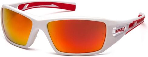 Pyramex Safety Velar Safety Glasses, White-Blue Frame/Ice Blue Mirror Lens Medium in Saudi Arabia