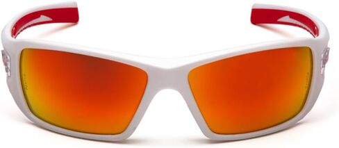 Pyramex Safety Velar Safety Glasses, White-Blue Frame/Ice Blue Mirror Lens Medium in Saudi Arabia
