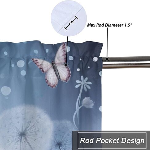 Sunflower Valance Curtains Blackout Farmhouse Rustic Country Wooden Plank Butterfly Privacy Window Valances for Living Room 54 by 18 in, 1 Panel in Saudi Arabia