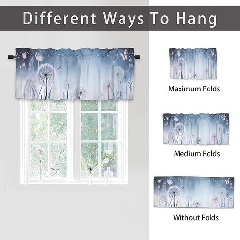Sunflower Valance Curtains Blackout Farmhouse Rustic Country Wooden Plank Butterfly Privacy Window Valances for Living Room 54 by 18 in, 1 Panel in Saudi Arabia