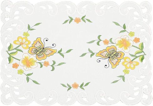 Simhomsen Spring Butterfly and Floral Table Runners, Dresser Scarf (Blue, 14 × 54 Inch) in Saudi Arabia