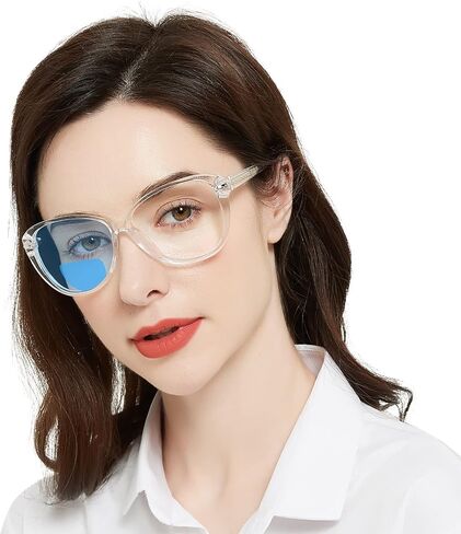 Bifocal Reading Glasses Women Blue Light Blocking Computer Readers 1.0 1.25 1.5 1.75 2.0 2.25 2.5 2.75 to 3.5 in Saudi Arabia