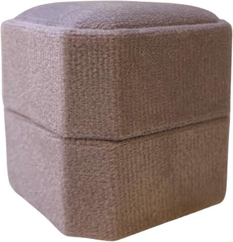 فاخر 3 فتحات صندوق خاتم مخملي مربع مثمن للخطوبة حفل زفاف عرض المجوهرات تخزين (أزرق فاتح) in Kuwait