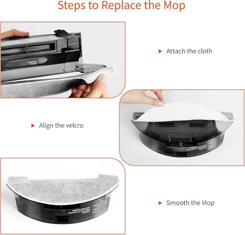 قطع قماش بديلة من Ultenic مكونة من 3 قطع للمكنسة الكهربائية الروبوتية D5/D5s Pro in Kuwait