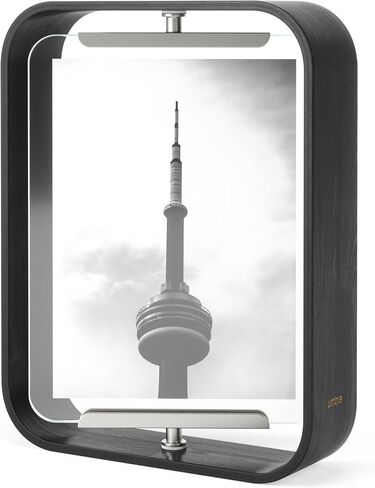 إطار مكتب Umbra Bellwood، إطار صورة عائم دوار، أفقي أو رأسي، 4x6 بوصة، طبيعي in Kuwait