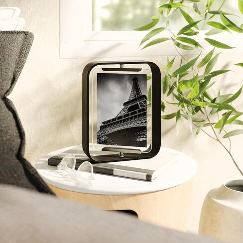 إطار مكتب Umbra Bellwood، إطار صورة عائم دوار، أفقي أو رأسي، 4x6 بوصة، طبيعي in Kuwait