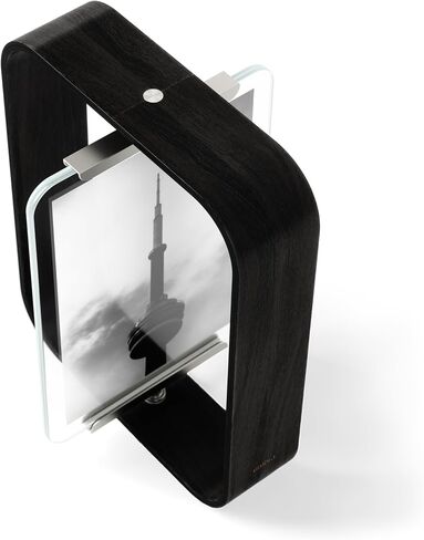 إطار مكتب Umbra Bellwood، إطار صورة عائم دوار، أفقي أو رأسي، 4x6 بوصة، طبيعي in Kuwait