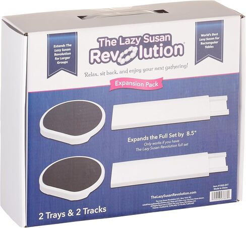 ORIGINAL DARK GRAY - The Lazy Susan Revolution - The First Patented Lazy Susan Turntable Expandable for Rectangular & Oblong Tables - Kitchen & Dining Tables - Great Gift! Parties & Gatherings in Saudi Arabia
