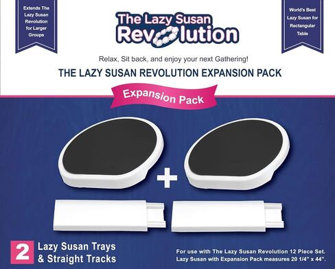 ORIGINAL DARK GRAY - The Lazy Susan Revolution - The First Patented Lazy Susan Turntable Expandable for Rectangular & Oblong Tables - Kitchen & Dining Tables - Great Gift! Parties & Gatherings in Saudi Arabia