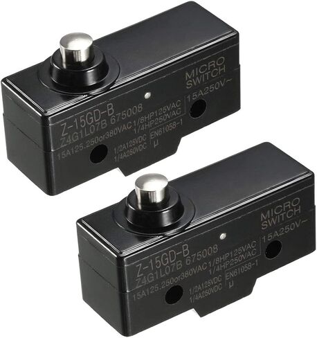 Uxcell 2PCS Z-15GD-B 1NO + 1NC قصيرة القصب زر المفاجئة نوع رافعة مفاتيح صغيرة in Saudi Arabia