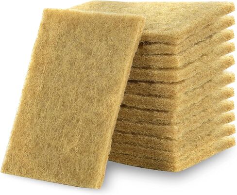 Foamstar Natural Scouring Pads 6 Pack- Non-Scratch Sisal Cleaning Scrub Pads for Dishes, Eco-Friendly Coconut Fiber Kitchen Scrubbers for Pans and Pots, Compostable, Biodegradable in Saudi Arabia