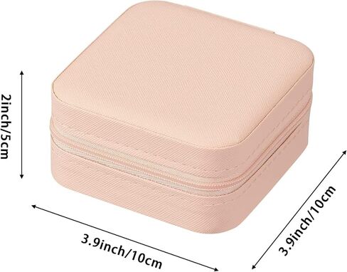AUGEN PU Leather Small Jewelry Box For Women, Portable Travel Jewelry Case Organizer Storage, Jewelry Organizer For Ring Earring Necklace Bracelet (Light Blue) in Saudi Arabia