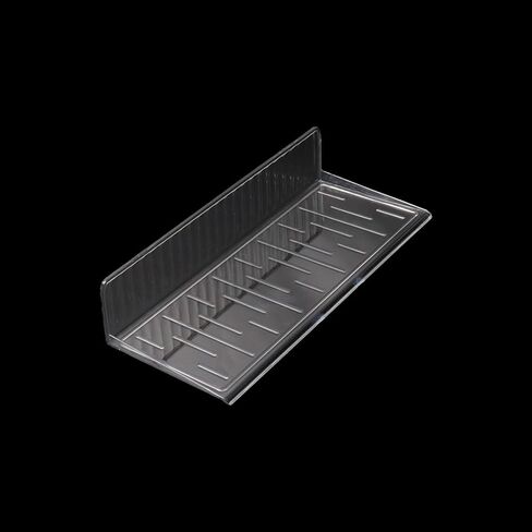 قطعتان من الأرفف العائمة من الأكريليك لاصقة على الحائط رف صغير بدون مثقاب للاستخدام خفيف الوزن في الحمام وغرفة المعيشة والمطبخ (شفاف 9-3/4 بوصة) in Kuwait