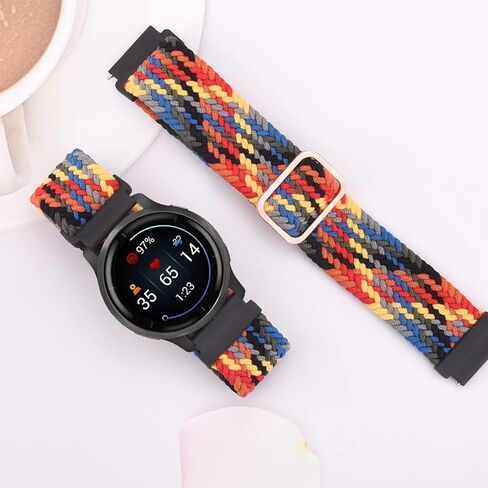 أساور Wanme لساعة Garmin Venu / Vivoactive 3، حزام معصم بديل مرن مضفر 20 مم قابل للتعديل لـ Garmin Venu Sq، Vivoactive 3 Music، Forerunner 645 / 245 Music، Samsung Galaxy Watch 4 in Kuwait