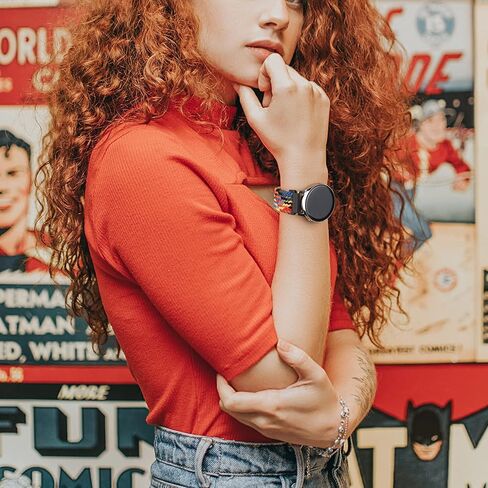 أساور Wanme لساعة Garmin Venu / Vivoactive 3، حزام معصم بديل مرن مضفر 20 مم قابل للتعديل لـ Garmin Venu Sq، Vivoactive 3 Music، Forerunner 645 / 245 Music، Samsung Galaxy Watch 4 in Kuwait