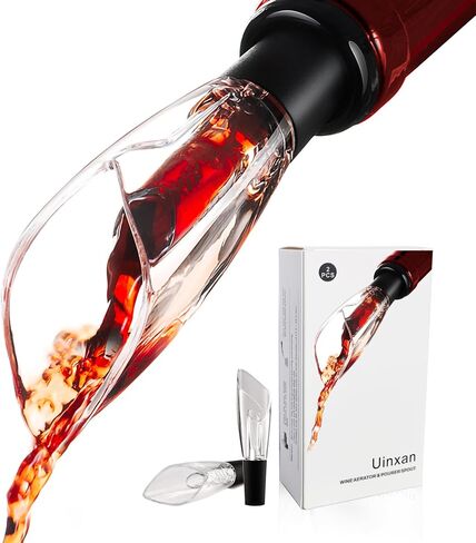 2 Pack Wine Air Aerator Pourer Spout-Pouring Improves Wine Taste Aroma,Premium Aerating Pourer and Decanter Spout,Wine Aireators Pourer,Wine Pourers No Drip,Gifts for Wine Lovers in Saudi Arabia