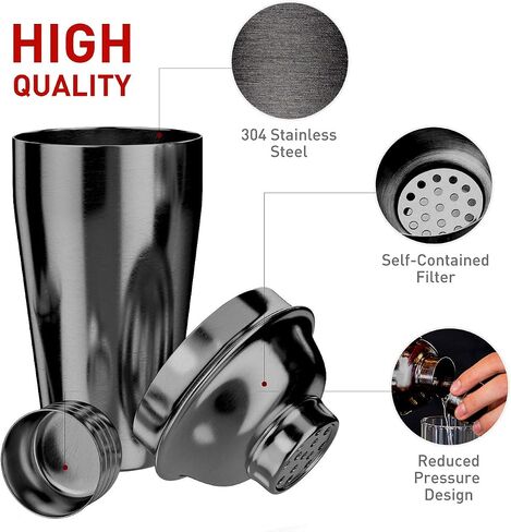 SOING 24-Piece Bartender Kit with Stand,Perfect Mixology Bar Kit Cocktail Shaker Set for Drink Mixing,Stainless Steel Bar Tools with All Needed Accessories,Recipes in Saudi Arabia