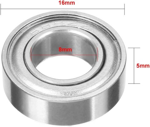 uxcell 10pcs 5mmx14mmx5mm Double Shielded Miniature Deep Groove Ball Bearing in Saudi Arabia