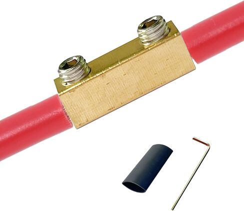 10 قطع 10 AWG مجموعة صواميل توصيل الأسلاك، 60 أمبير، طرف توصيل سريع للأسلاك، موصل سلك الدائرة مع براغي وأنابيب الانكماش الحراري in Saudi Arabia