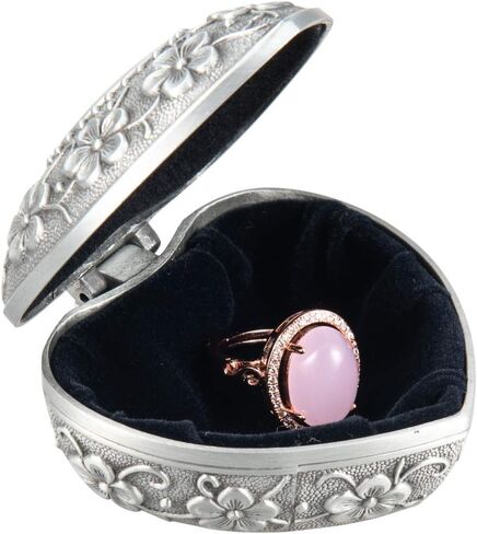 Feyarl صندوق حلية صغير للمجوهرات العتيقة وأقراط وقلادة وحقيبة تنظيم صندوق كنز معدني لتخزين الصدر صندوق هدايا تذكاري للفتيات هدية عيد ميلاد in Kuwait