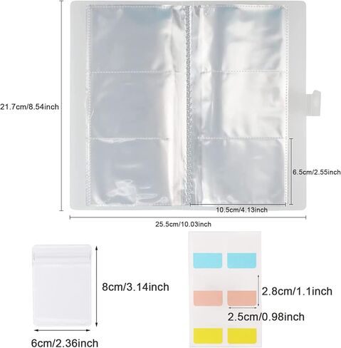 كتاب تخزين المجوهرات الشفاف - كتيب منظم المجوهرات، ألبوم عرض تخزين المجوهرات للخواتم والقلائد والأساور والمسمار والأقراط (84 فتحة للبطاقات + 50 حقيبة مجوهرات بسحاب شفاف) in Kuwait