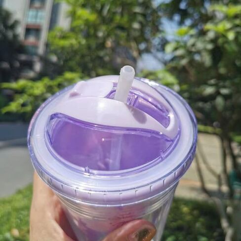 زجاجة مياه PEXIZUAN Kawaii بنمط زهر الكرز شفافة ولطيفة على شكل قلب فتاة محمولة للرياضة في الهواء الطلق (وردي) in Kuwait