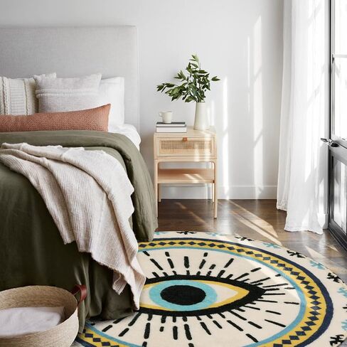 HAOCOO Spirit Eye Bath Rug Runner 2’x5’ Large Non-Slip VintageThrow Rugs Super Soft Velvet Creative Tribal Floor Carpet for Bedroom Living Room Nursery Decor in Saudi Arabia