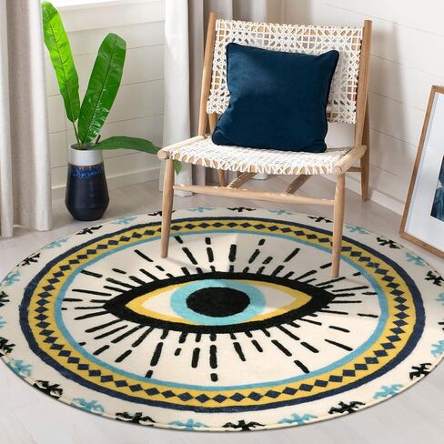 HAOCOO Spirit Eye Bath Rug Runner 2’x5’ Large Non-Slip VintageThrow Rugs Super Soft Velvet Creative Tribal Floor Carpet for Bedroom Living Room Nursery Decor in Saudi Arabia