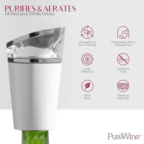 PureWine Phoenix Bio-Pods 8-Pack Refill for Wine Filter - Eco-Friendly, Portable, Reusable Wine Aerator - Histamine & Sulfite Filter & Purifier in Saudi Arabia