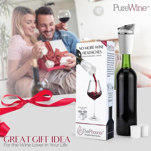 PureWine Phoenix Bio-Pods 8-Pack Refill for Wine Filter - Eco-Friendly, Portable, Reusable Wine Aerator - Histamine & Sulfite Filter & Purifier in Saudi Arabia